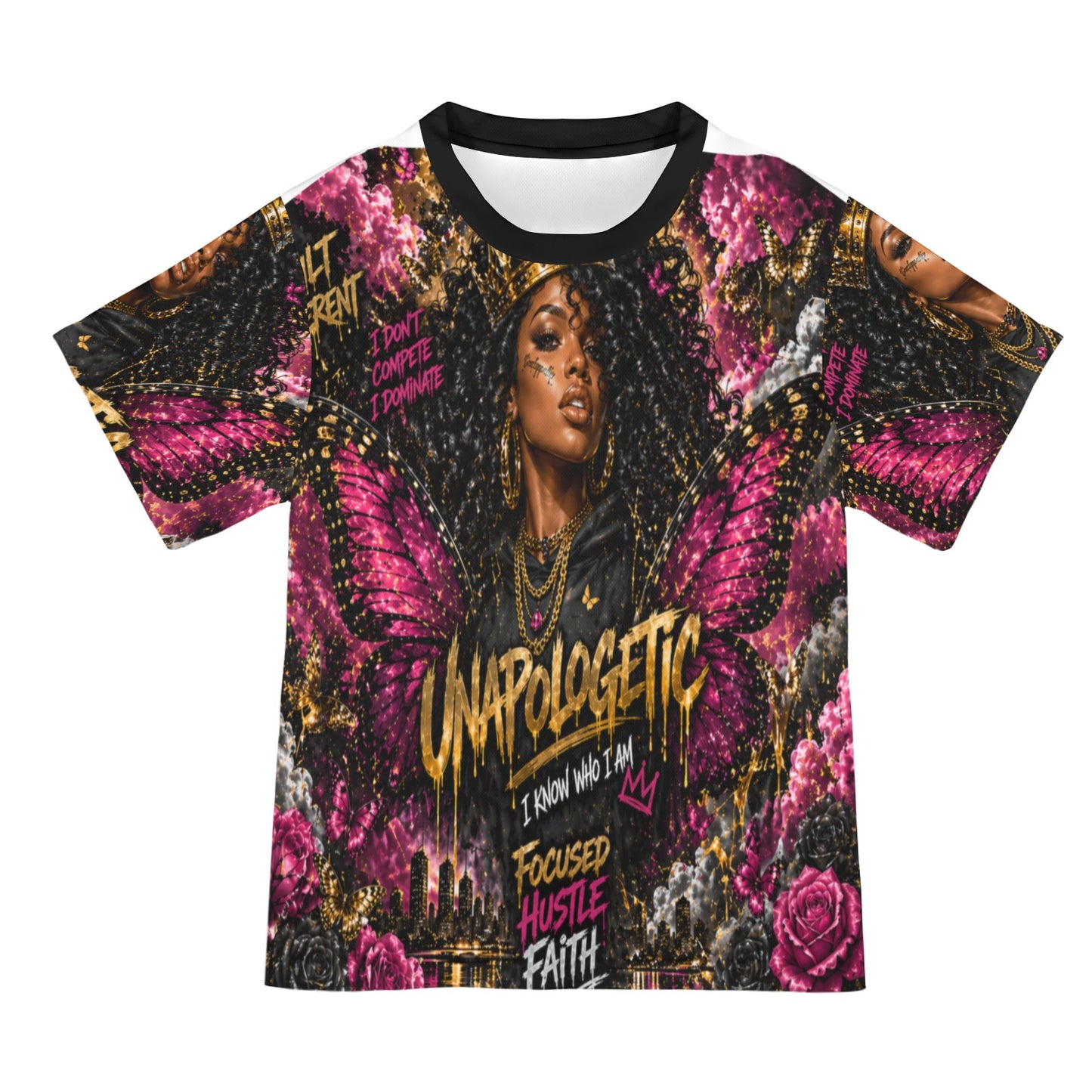 Unapologetic Queen Mentality AOP Tee (Model T45)