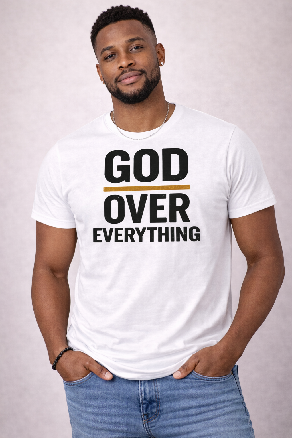 God Over Everything T-Shirt (Bold Faith Statement Tee – Christian Graphic Shirt)