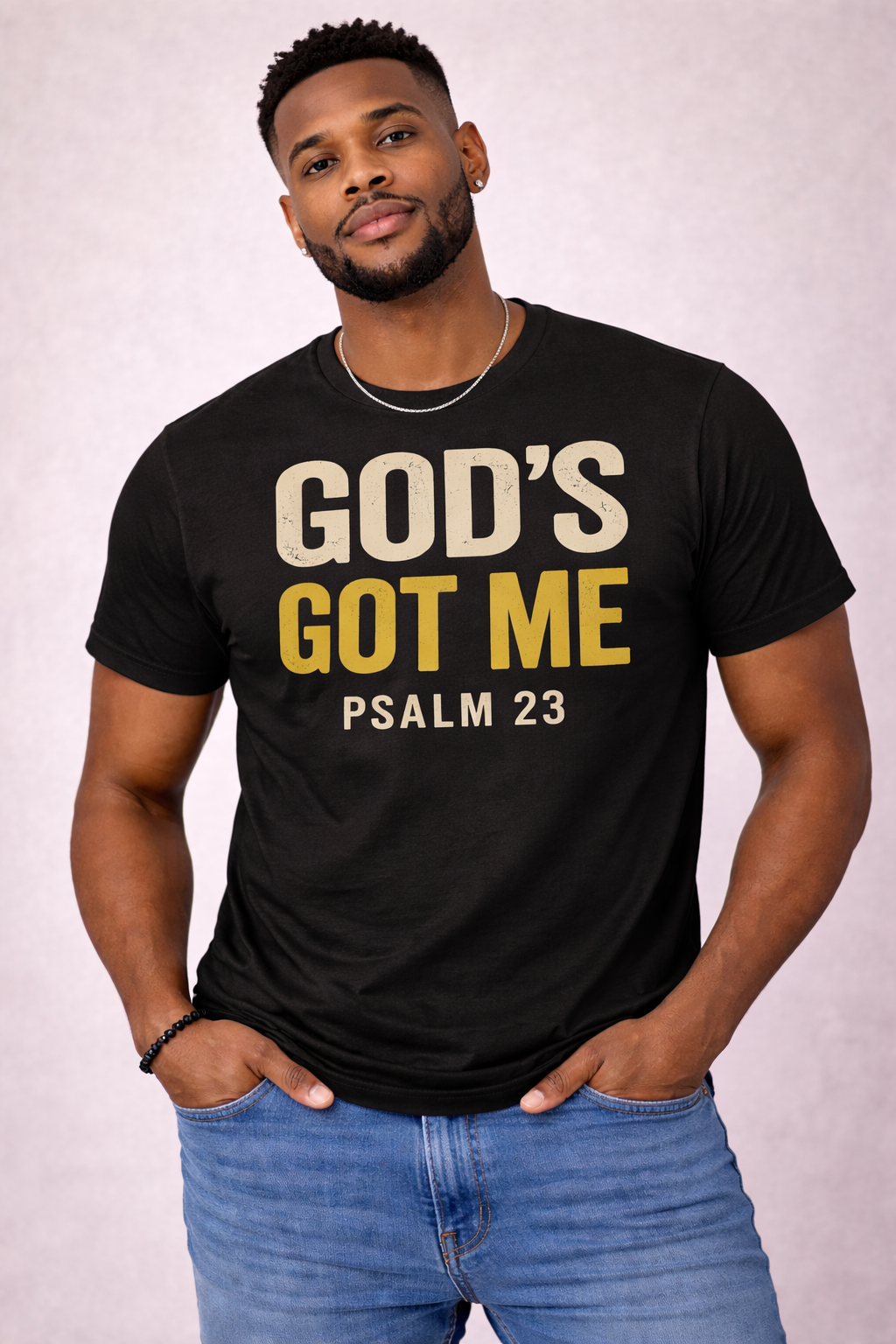 God’s Got Me Psalm 23 Shirt – Faith Over Fear Christian T-Shirt Inspirational Tee
