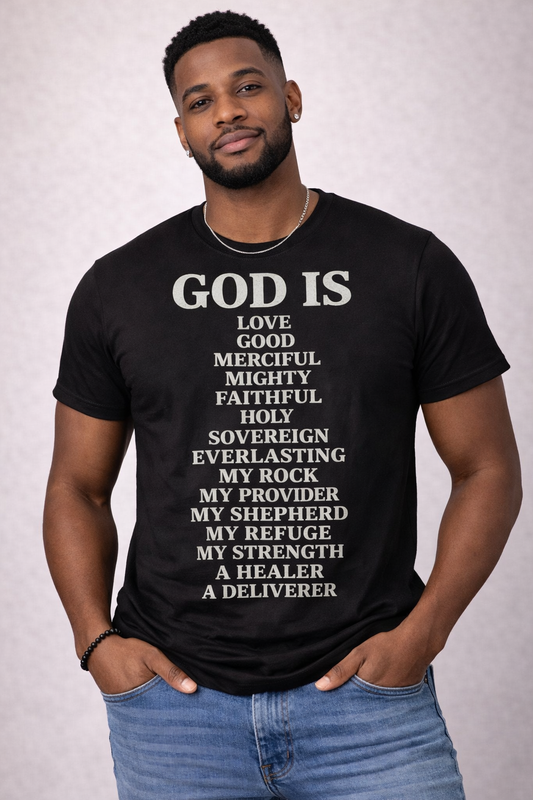 GOD IS Everything T-Shirt (Faith Declaration Christian Tee – Inspirational Scripture Shirt)