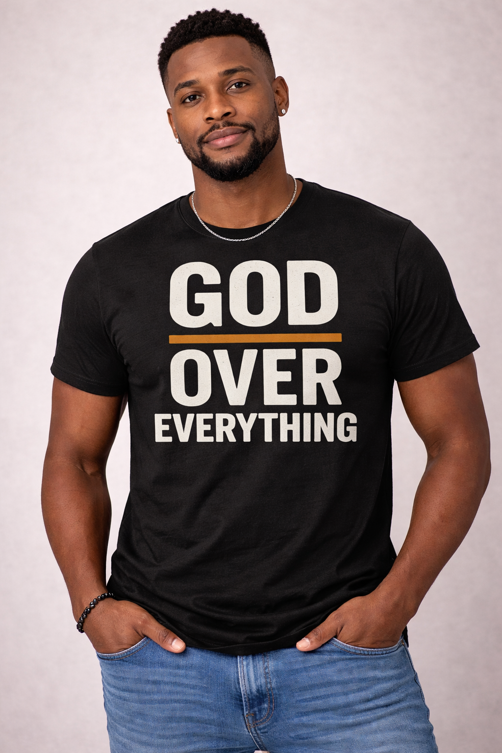 God Over Everything T-Shirt (Bold Faith Statement Tee – Christian Graphic Shirt)