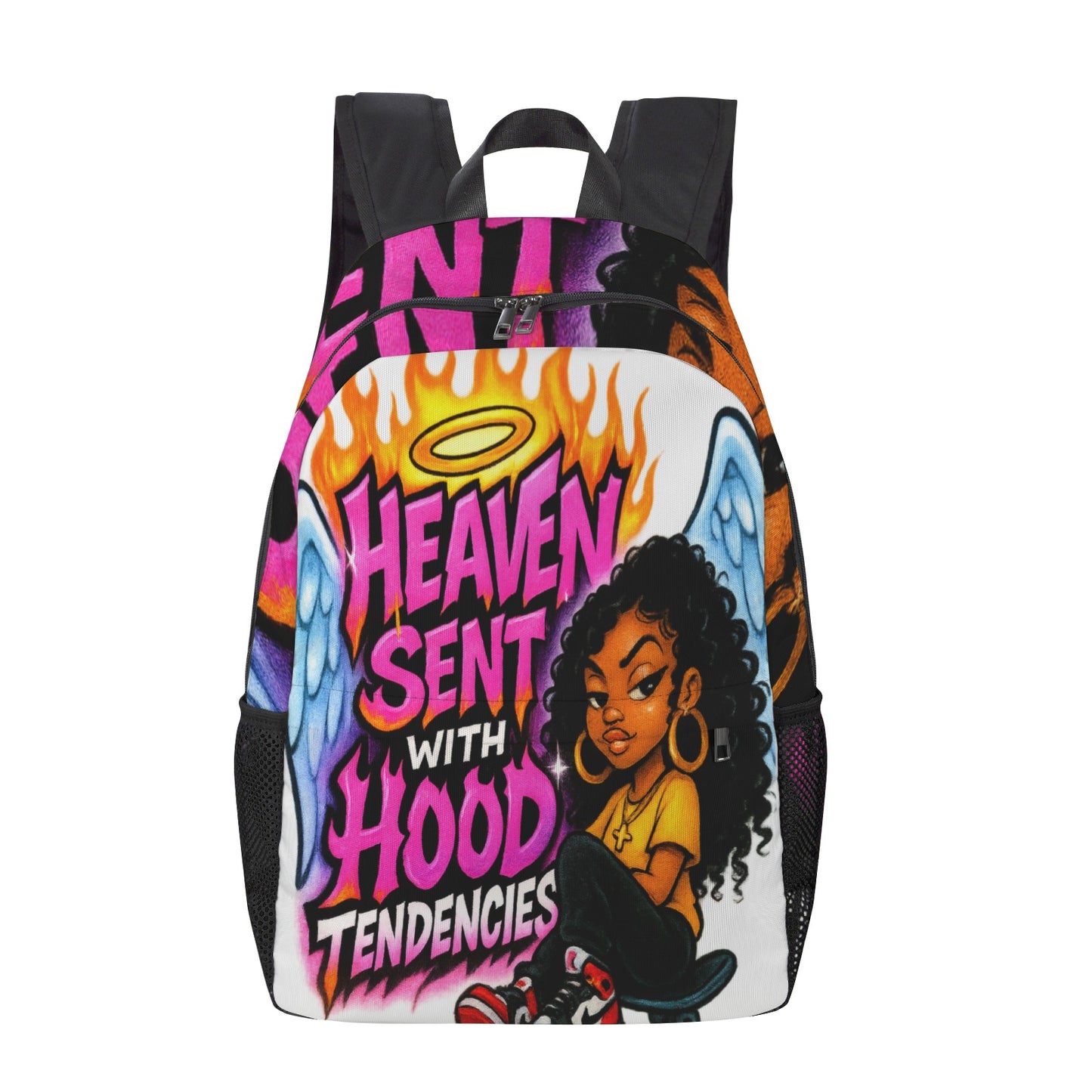 Heaven Sent with Hood Tendencies Backpack Premium Backpack (Model 1754)