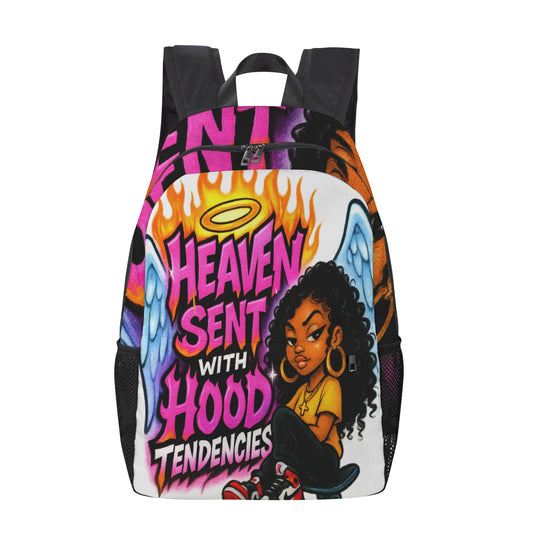 Heaven Sent with Hood Tendencies Backpack Premium Backpack (Model 1754)