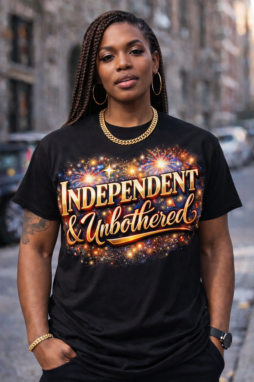 Independent & Unbothered T-Shirt (Bold Statement Graphic Tee for Women)
